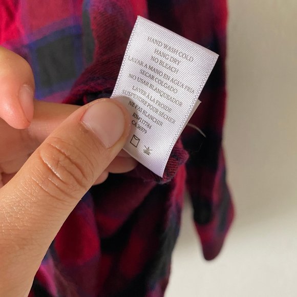 Rails Womens Shirt Plaid Size S Milo Black Cherry Violet Long Sleeve Casual Top - Picture 12 of 12